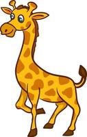 Beautiful giraffe , illustration, vector on white background