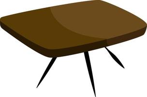 Coffee table, illustration, vector on white background.