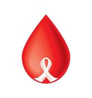 drop blood AIDS icon vector