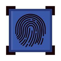 cyber security fingerprint vector