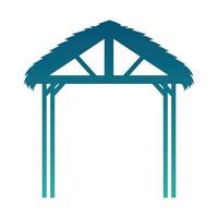 straw hut icon vector