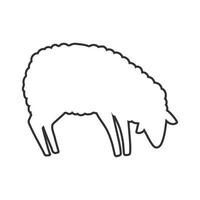 sheep icon linear vector