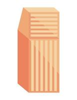 flat building isolated vector