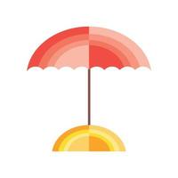 umbrella geometric icon vector