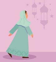 arabic female character vector