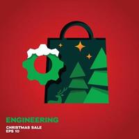 Engineering Christmas Sale vector