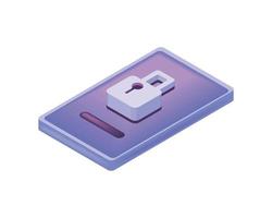 smartphone data privacy vector