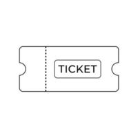 Ticket line art vector