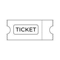 Ticket line art vector