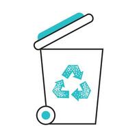 waste bin sustainable stuff vector