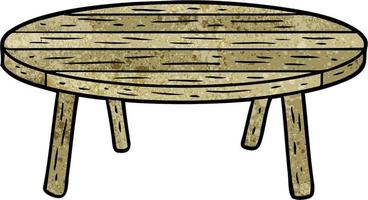 Retro grunge texture cartoon wooden table vector