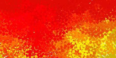 Dark red, yellow vector pattern with polygonal shapes.