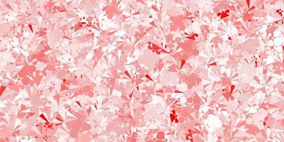 Light Red vector backdrop with triangles, lines.