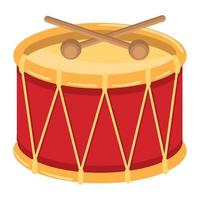 drum toy icon vector