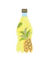 bebida de jugo de piña vector