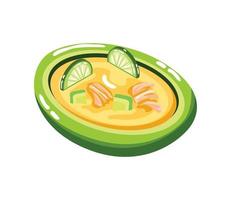 sopa comida mexicana vector