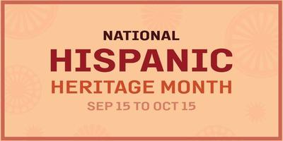 Hispanic heritage month. Vector web banner, poster, card for social media and networks.