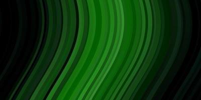 Dark Green vector background with lines.