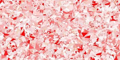 Light red vector backdrop with triangles, lines.