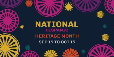 Hispanic heritage month. Vector web banner, poster, card for social media and networks.