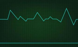 Up and down line vs straight line heartbeat concept background with free copy space vector