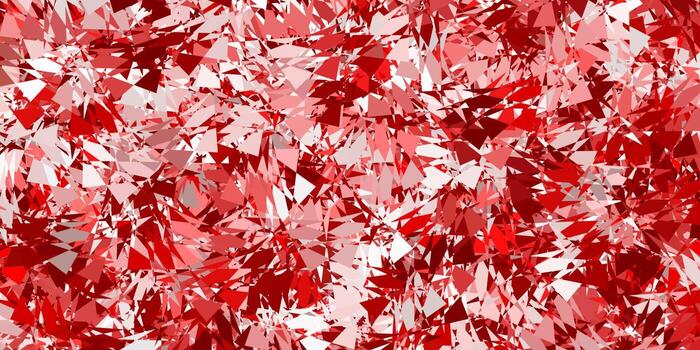 diseño de vector rojo claro con formas triangulares.