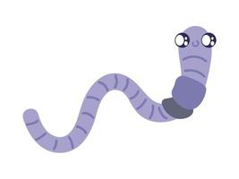 purple worm bug vector