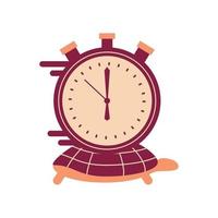 slow turtle in clock vector