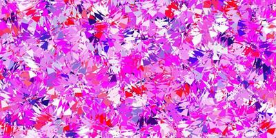 Light purple, pink vector pattern with polygonal shapes.