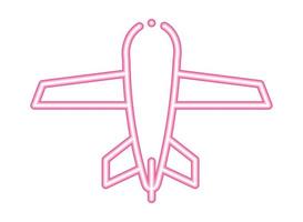plane neon transport vector