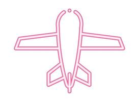 plane neon transport vector