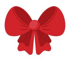 christmas gift bow decoration vector