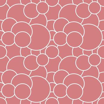 Seamless geometric pattern with circles and shapes vector