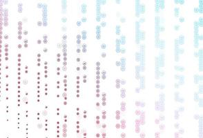 Light Blue, Red vector texture with colored snowflakes.