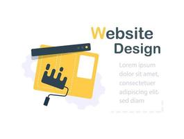 Web design, internet technology, software development, hosting services, online solution vector