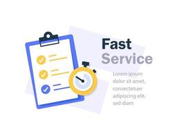 Fast or slow service, delivery delay concept, last minute stopwatch, limited time clock, deadline timer, last offer countdown vector