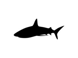 Shark Silhouette for Logo, Pictogram, Website, Art Illustration, Infographic, or Graphic Design Element. Vector Illustration