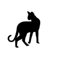 Savanah Cat Silhouette for Art Illustration, Logo, Pictogram, Website or Graphic Design Element. Vector Illustration