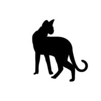 Savanah Cat Silhouette for Art Illustration, Logo, Pictogram, Website or Graphic Design Element. Vector Illustration