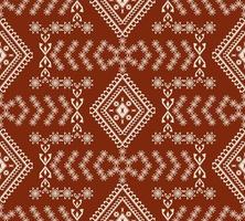 Ethnic arabesque geometric pattern. Ethnic Persian geometric diamond shape vintage red seamless pattern background. Use for fabric, textile, interior decoration elements, upholstery, wrapping. vector