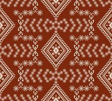 Ethnic arabesque geometric pattern. Ethnic Persian geometric diamond shape vintage red seamless pattern background. Use for fabric, textile, interior decoration elements, upholstery, wrapping. vector