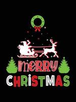 letras de navidad tipografía prendas de vestir añadas diseño de camiseta de navidad diseños de mercancías de navidad vector