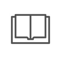 Book and education icon outline and linear vector. vector