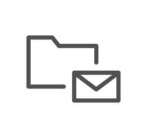 Envelope and mail icon outline and linear vector. vector