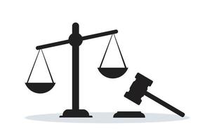 Justice scale Court symbol vector illustration