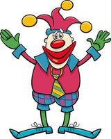 cartoon clown or jester comic character vector