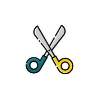 Scissor Filled Lineal Icon - Back to school icon vector illustration - Isolated