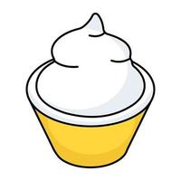 Ice cream icon, editable vector