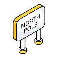 Perfect design icon of north pole vector