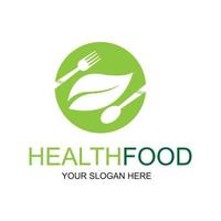 healthy food logo vector design icon illustration